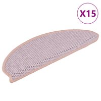 Trapmatten zelfklevend 15 st sisal-look 56x17x3 cm rood