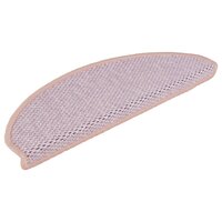 Trapmatten zelfklevend 15 st sisal-look 56x17x3 cm rood