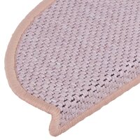 Trapmatten zelfklevend 15 st sisal-look 56x17x3 cm rood