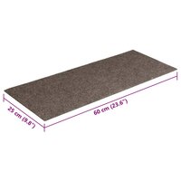 15 st Trapmatten zelfklevend rechthoekig 60x25 cm cr&egrave;mekleurig