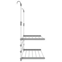 Droogrek voor balkon 89x25x(60-95) cm aluminium