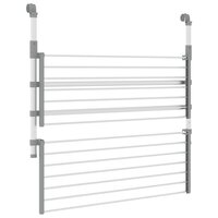 Droogrek voor balkon 89x25x(60-95) cm aluminium