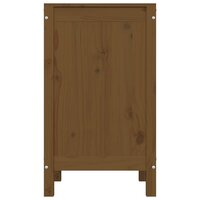 Wasmand 44x44x76 cm massief grenenhout honingbruin