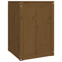 Wasmand 44x44x66 cm massief grenenhout honingbruin