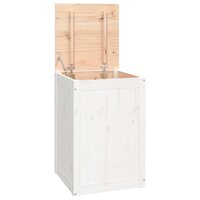 Wasmand 44x44x66 cm massief grenenhout wit