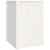 Wasmand 44x44x66 cm massief grenenhout wit