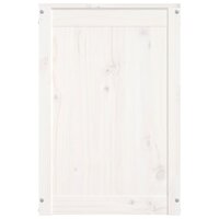 Wasmand 44x44x66 cm massief grenenhout wit