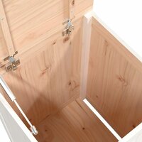 Wasmand 44x44x66 cm massief grenenhout wit