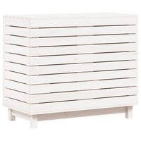 Wasmand 88,5x44x76 cm massief grenenhout wit