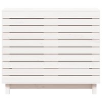Wasmand 88,5x44x76 cm massief grenenhout wit