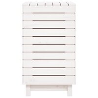 Wasmand 88,5x44x76 cm massief grenenhout wit
