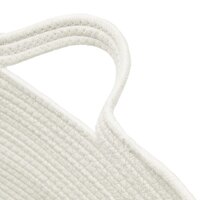Wasmand &Oslash; 60x36 cm katoen grijs en wit