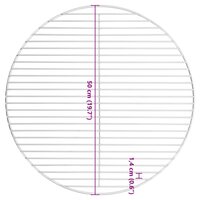 Barbecuerooster rond &Oslash;50 cm 304 roestvrij staal