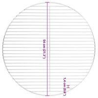Barbecuerooster rond &Oslash;54 cm 304 roestvrij staal