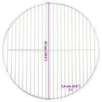 Barbecuerooster rond &Oslash;47 cm 304 roestvrij staal