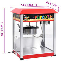 Popcornmaker met teflonpan 1400 W