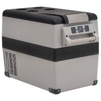 Koelbox met handvat 35 L PP &amp; PE zwart en wit