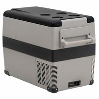 Koelbox met handvat en adapter 55 L PP &amp; PE zwart en grijs