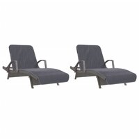 Strandhanddoeken 2 st 400 g/m&sup2; 75x200 cm stof antracietkleurig