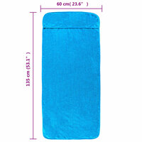 Strandhanddoeken 2 st 400 g/m&sup2; 60x135 cm stof turquoise