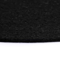 Placemats 6 st rond 38 cm katoen effen zwart