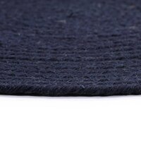 Placemats 6 st rond 38 cm katoen effen marineblauw
