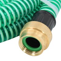 Zuigslang met messing koppelingen 1,1&#039;&#039; 5 m PVC groen