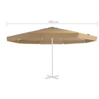 Vervangingsdoek voor parasol 500 cm taupe