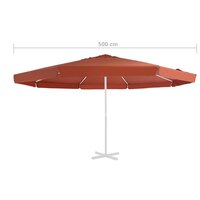Vervangingsdoek voor parasol 500 cm terracottakleurig