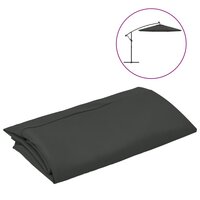 Vervangingsdoek voor zweefparasol 350 cm antracietkleurig