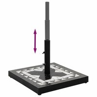 Parasolvoet vierkant 12 kg zwart en wit