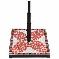Parasolvoet vierkant 12 kg terracottakleurig wit