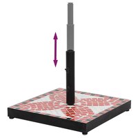Parasolvoet vierkant 12 kg terracottakleurig wit