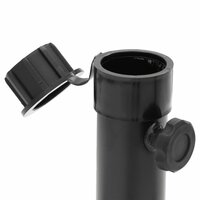 Parasolvoet inklapbaar voor &Oslash;38/48 mm stok staal glanzend zwart