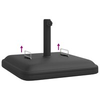 Parasolvoet met handvatten voor stok &Oslash;38 / 48 mm 27 kg vierkant