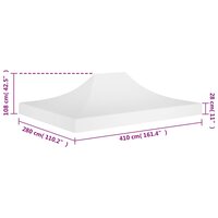 Partytentdak 270 g/m&sup2; 4x3 m wit