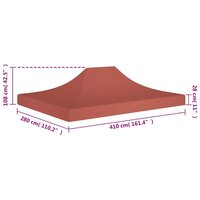 Partytentdak 270 g/m&sup2; 4x3 m terracotta