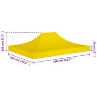 Partytentdak 270 g/m&sup2; 4x3 m geel