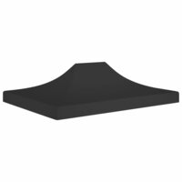 Partytentdak 270 g/m&sup2; 4,5x3 m zwart