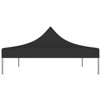Partytentdak 270 g/m&sup2; 4,5x3 m zwart