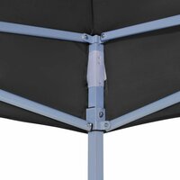 Partytentdak 270 g/m&sup2; 4,5x3 m zwart