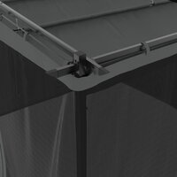 Prieel met zijwanden van gaas 3x3 m staal antracietkleurig