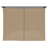 Prieel met gordijnen 6x3 m staal taupe