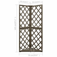 Latwerk hoekmodel 50x50x145 cm massief vurenhout