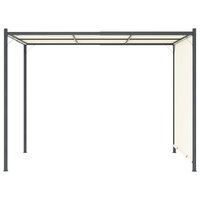 Pergola met verstelbaar dak 3x3 m staal cr&egrave;mewit