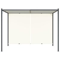 Pergola met verstelbaar dak 3x3 m staal cr&egrave;mewit