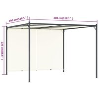 Pergola met verstelbaar dak 3x3 m staal cr&egrave;mewit