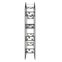 Tuinboog 116x45x240 cm staal zwart