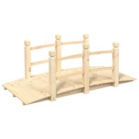 Tuinbrug met leuningen 150x67x56 cm massief vurenhout