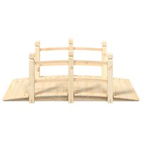 Tuinbrug met leuningen 150x67x56 cm massief vurenhout